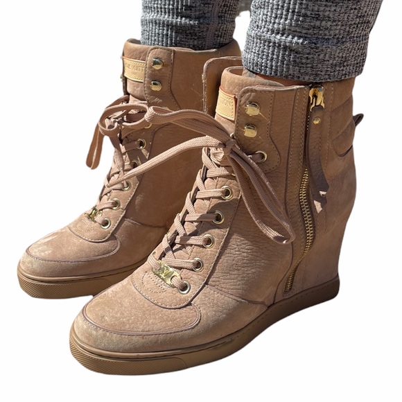 My Louis Vuitton Lace Up Wedge Ankle Boots - Picture 3 of 10